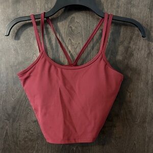 Red Strappy Crop Top